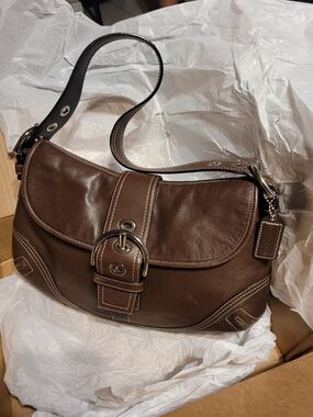 Vintage Coach Soho Buckle Flap Shoulder Bag